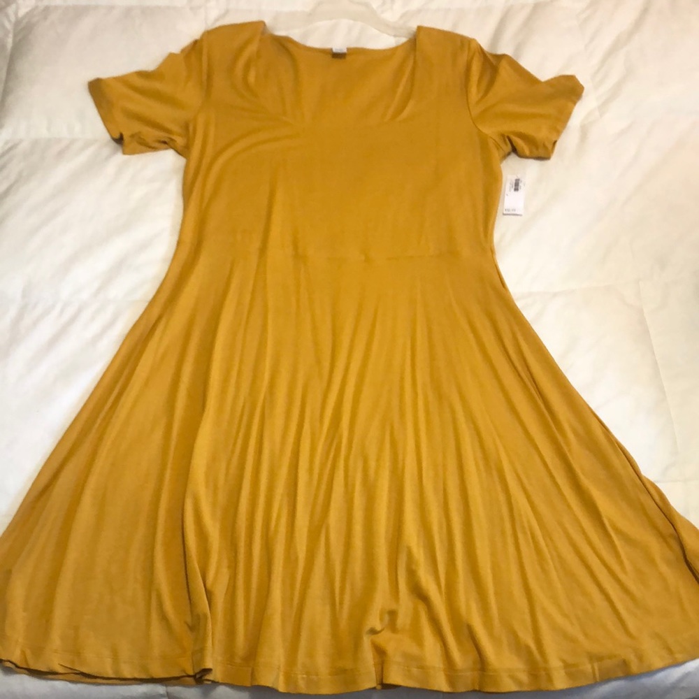 NWT golden yellow Old Navy dress size L